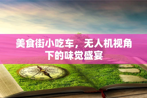 美食街小吃车，无人机视角下的味觉盛宴