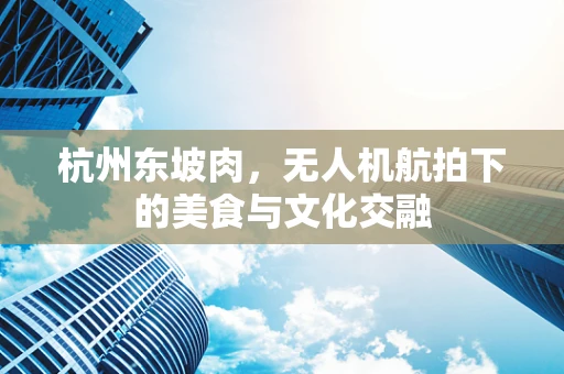 杭州东坡肉，无人机航拍下的美食与文化交融
