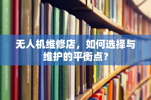 无人机维修店，如何选择与维护的平衡点？