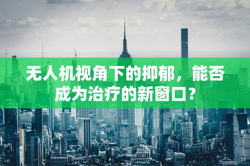 无人机视角下的抑郁，能否成为治疗的新窗口？