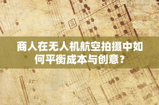 商人在无人机航空拍摄中如何平衡成本与创意？