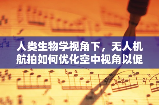 人类生物学视角下，无人机航拍如何优化空中视角以促进健康研究？