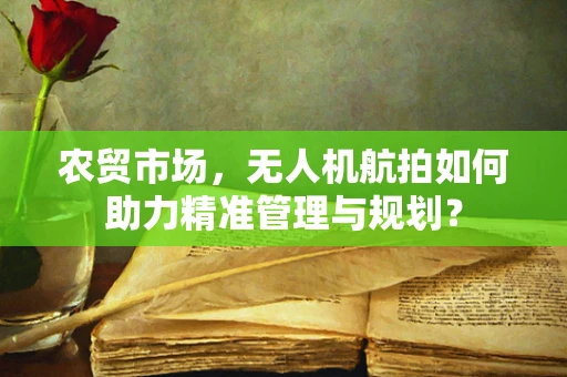 农贸市场，无人机航拍如何助力精准管理与规划？