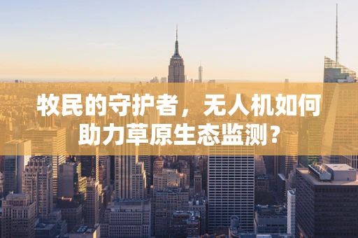 牧民的守护者，无人机如何助力草原生态监测？