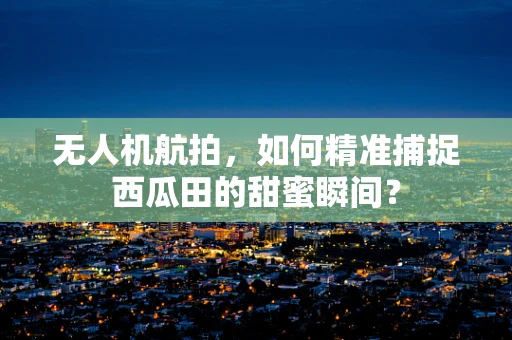 无人机航拍，如何精准捕捉西瓜田的甜蜜瞬间？