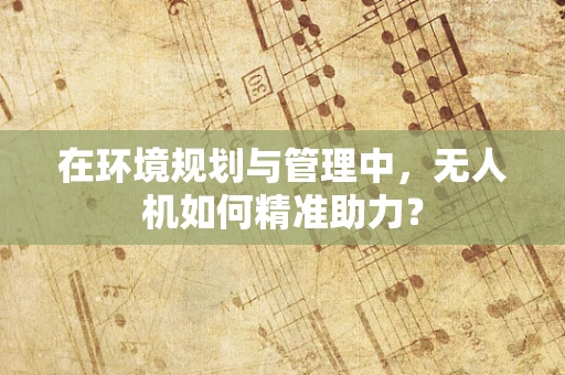 在环境规划与管理中，无人机如何精准助力？