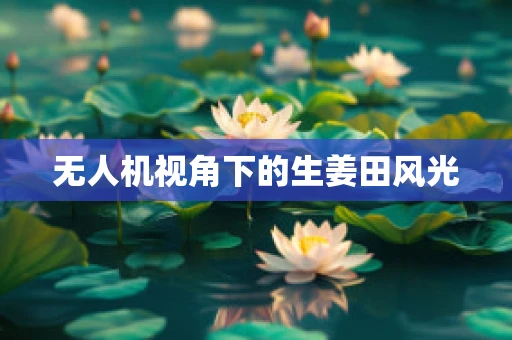 无人机视角下的生姜田风光