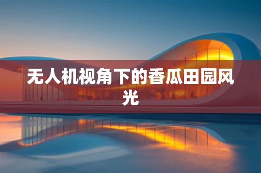 无人机视角下的香瓜田园风光