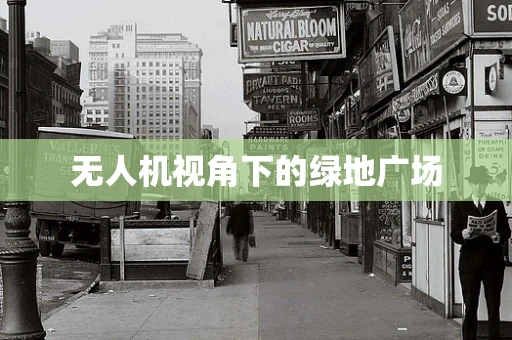 无人机视角下的绿地广场