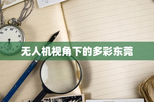 无人机视角下的多彩东莞