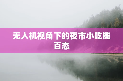 无人机视角下的夜市小吃摊百态