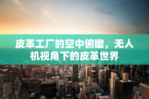 皮革工厂的空中俯瞰，无人机视角下的皮革世界