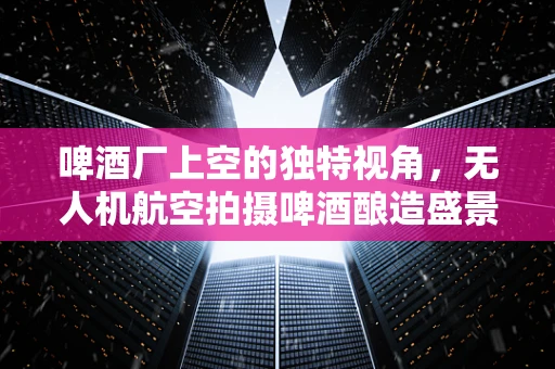 啤酒厂上空的独特视角，无人机航空拍摄啤酒酿造盛景