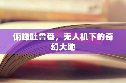 俯瞰吐鲁番，无人机下的奇幻大地