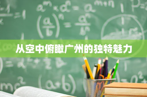 从空中俯瞰广州的独特魅力