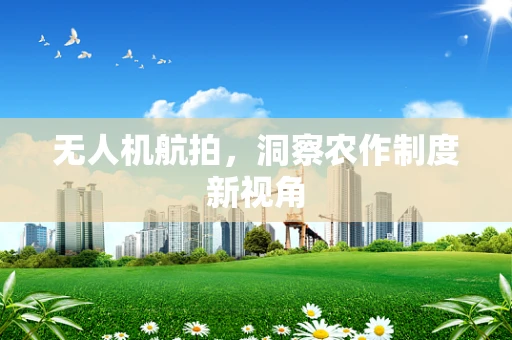 无人机航拍，洞察农作制度新视角