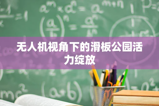 无人机视角下的滑板公园活力绽放