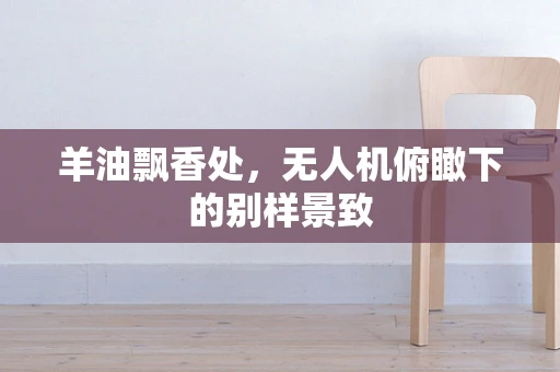 羊油飘香处，无人机俯瞰下的别样景致