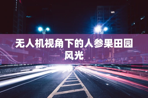 无人机视角下的人参果田园风光