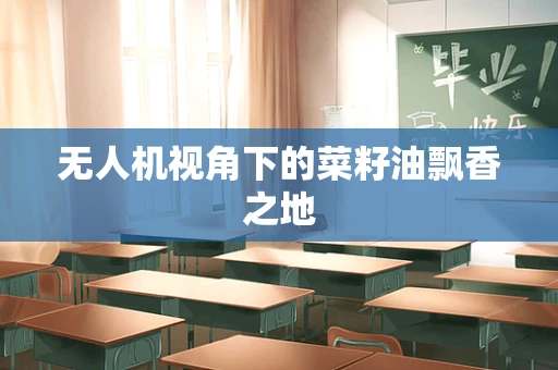 无人机视角下的菜籽油飘香之地