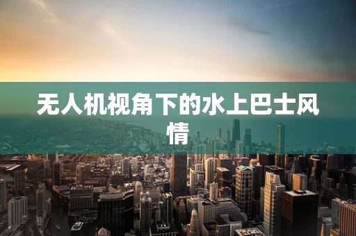 无人机视角下的水上巴士风情