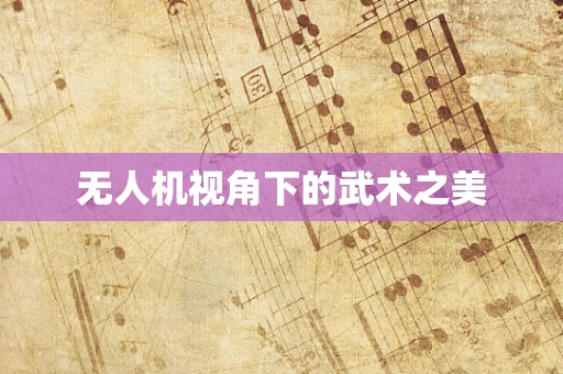 无人机视角下的武术之美