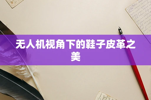 无人机视角下的鞋子皮革之美