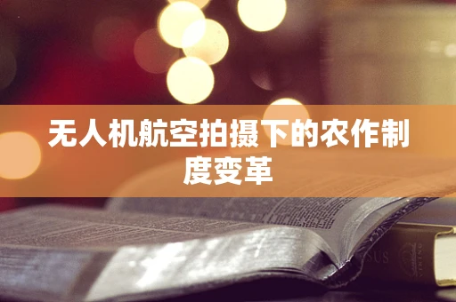 无人机航空拍摄下的农作制度变革