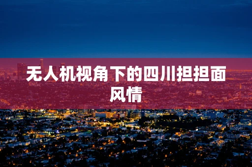 无人机视角下的四川担担面风情