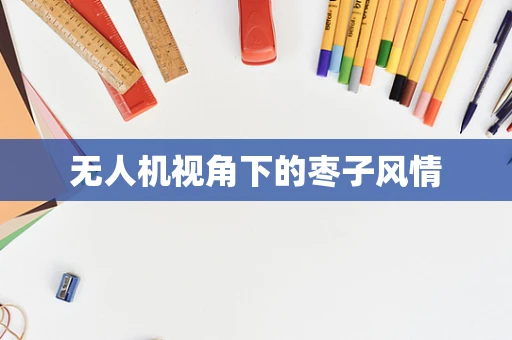 无人机视角下的枣子风情