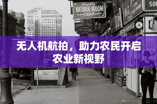 无人机航拍，助力农民开启农业新视野