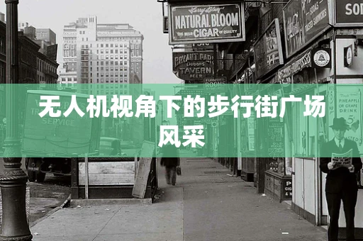 无人机视角下的步行街广场风采