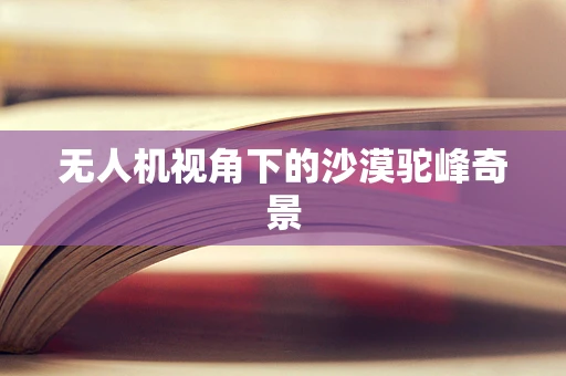 无人机视角下的沙漠驼峰奇景