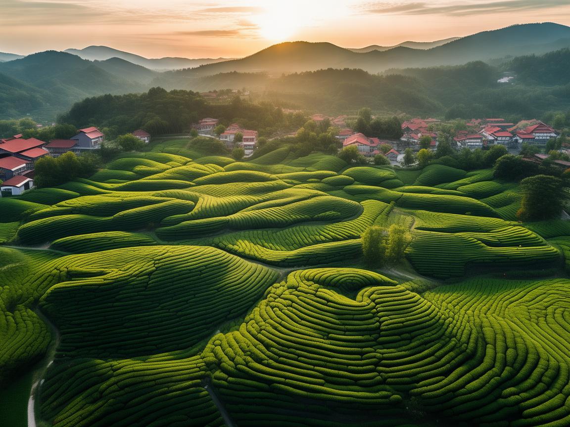 无人机视角下的茶韵风华