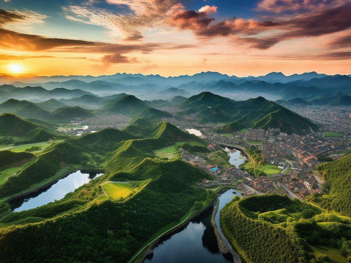 无人机俯瞰下的台州风情画卷 无人机俯瞰下的台州风情画卷