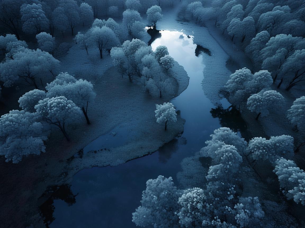 无人机视角下的白银之美