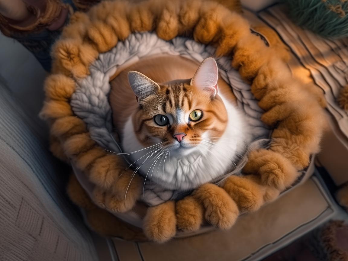 无人机视角下的猫砂盆趣事