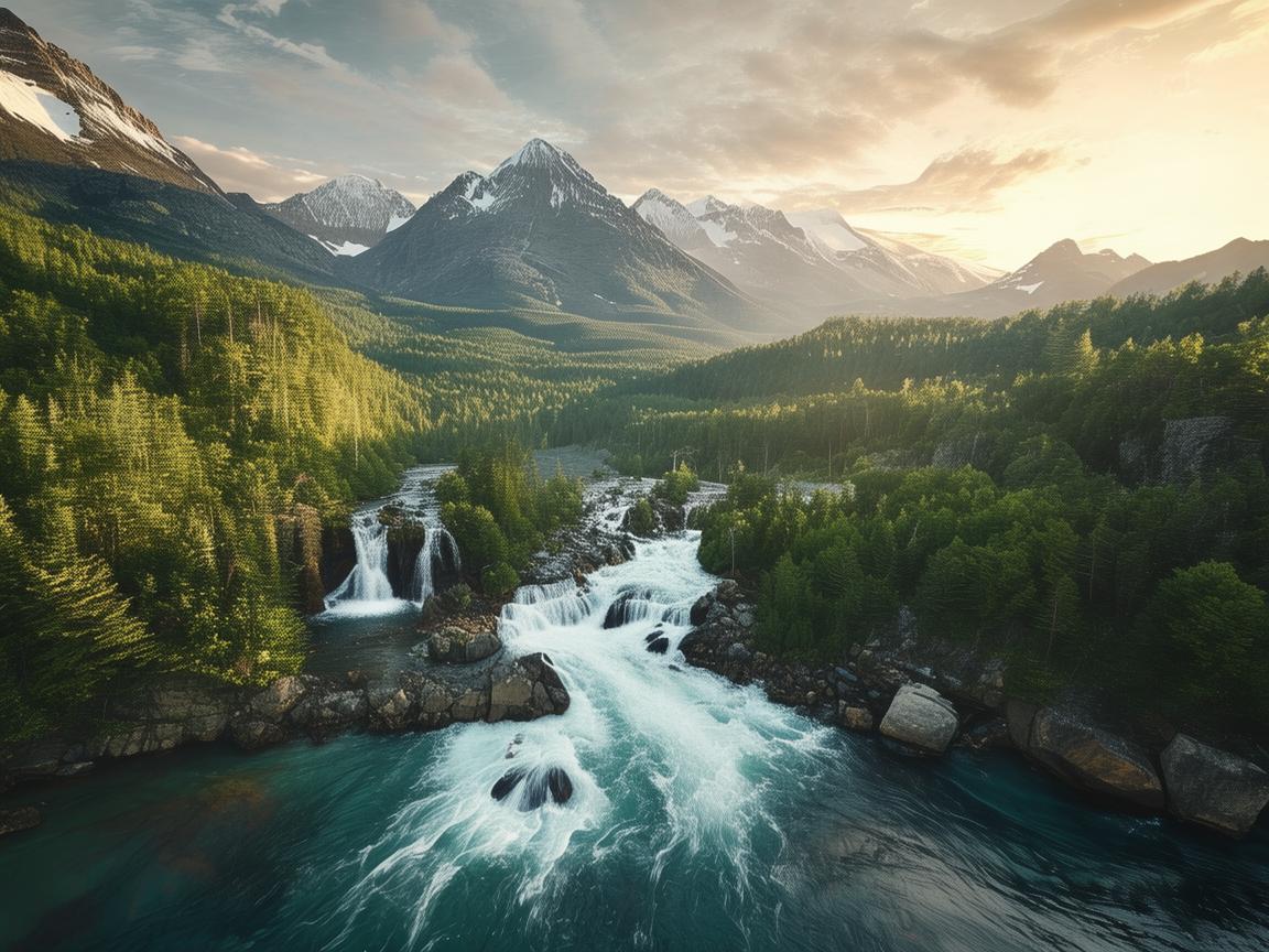 白山之美，无人机视角下的绮丽画卷