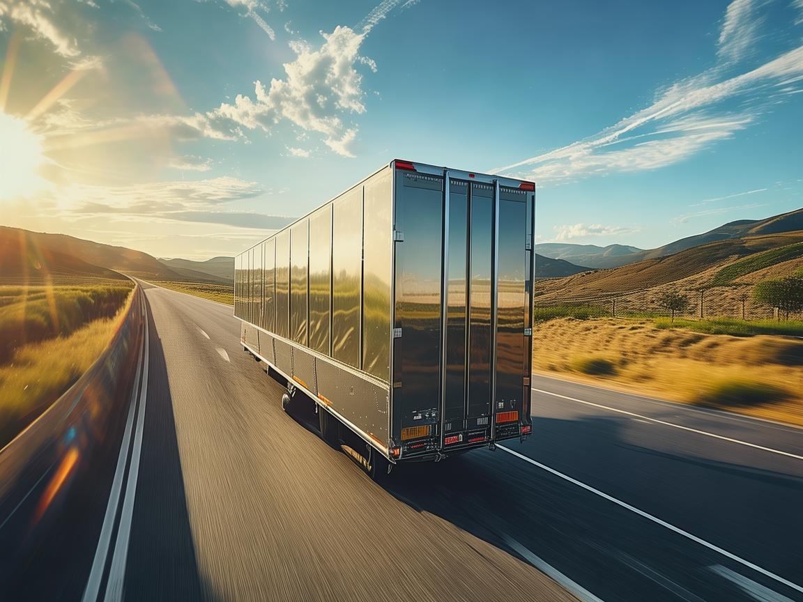 无人机视角下的挂车运输之美