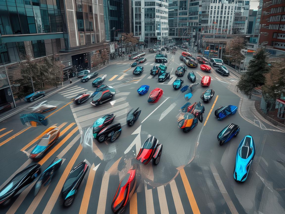 无人机视角下的双轮电动车百态