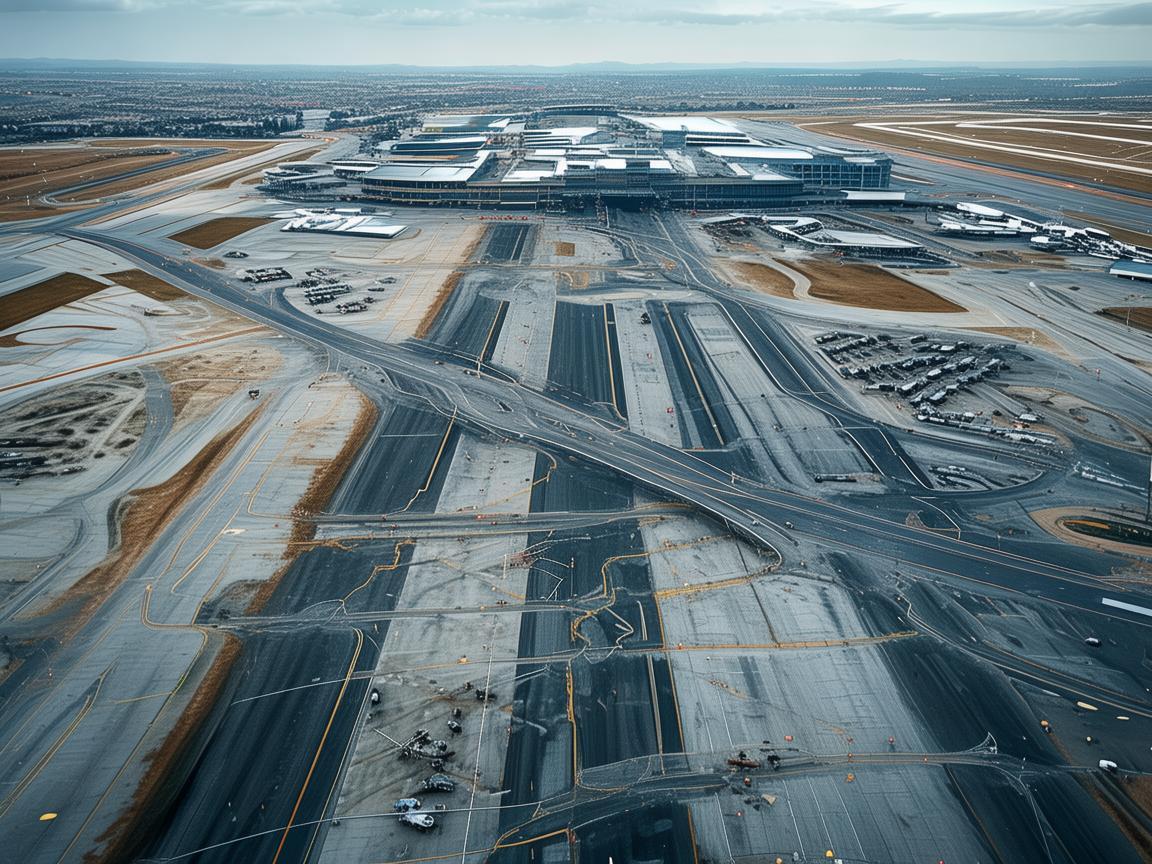 无人机视角下的机场全景探秘