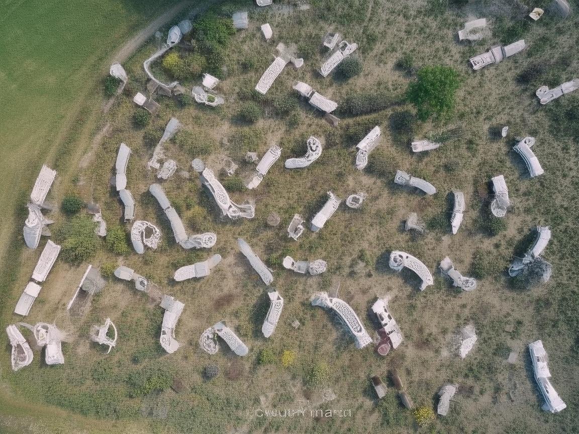 无人机航拍下的独特脚饰之美 无人机航拍下的独特脚饰之美