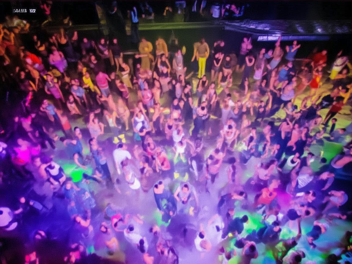 无人机视角下的蹦迪狂欢