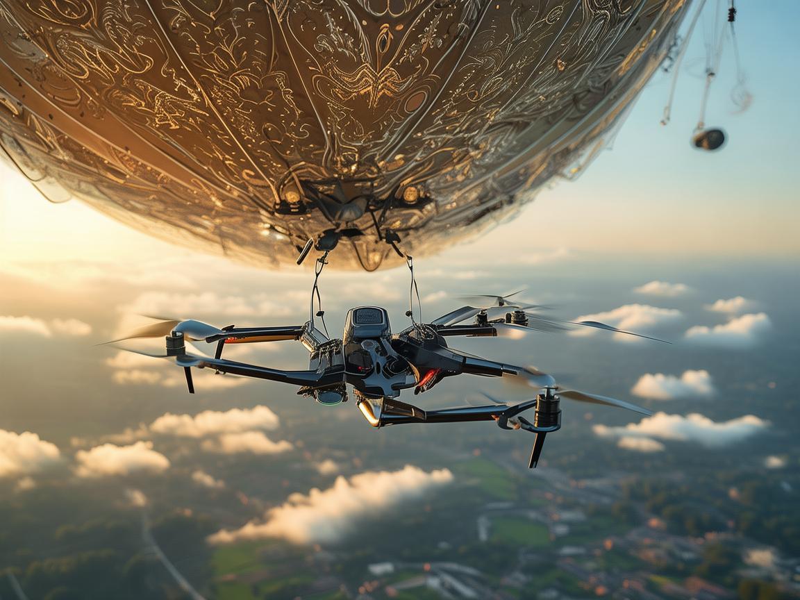 飞艇助力无人机航空拍摄，开启全新视角