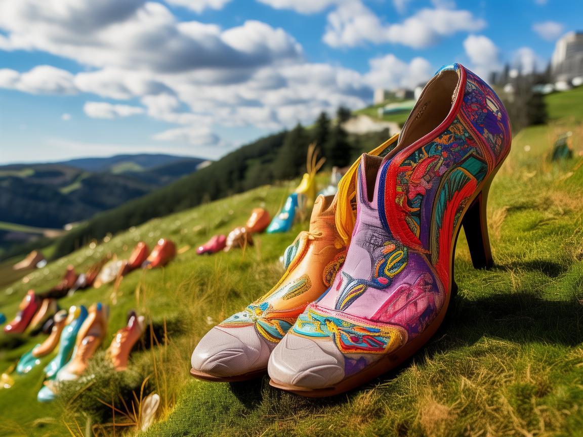 无人机航拍下的独特脚饰魅力