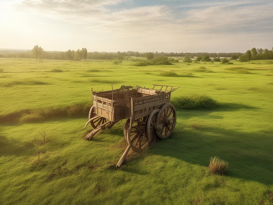 无人机视角下的牛车岁月