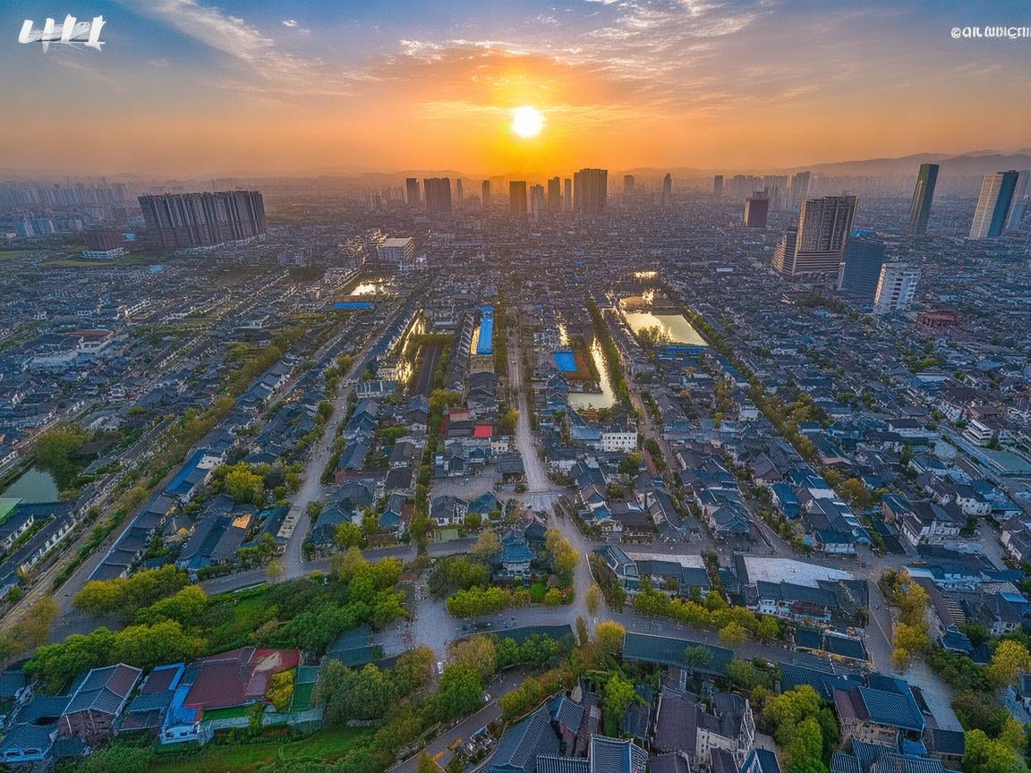 无人机视角下的胶州风貌