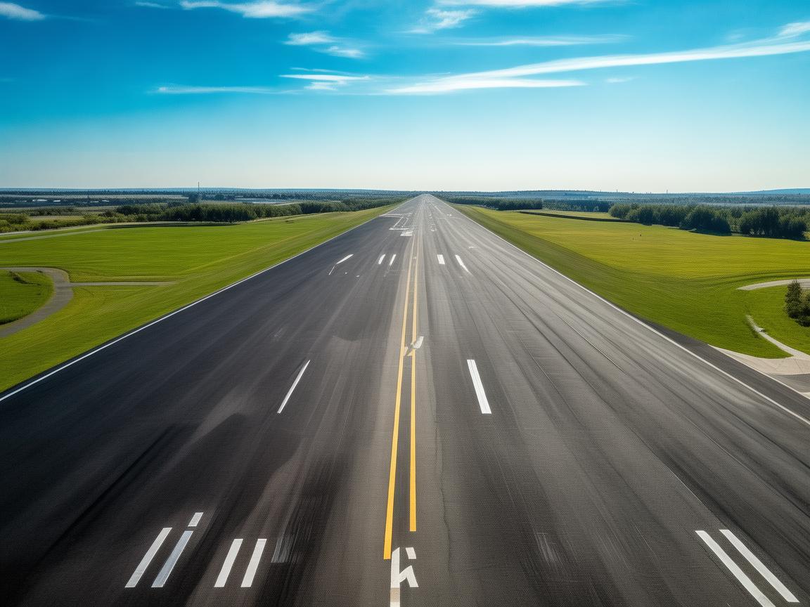 无人机视角下的飞机滑行道