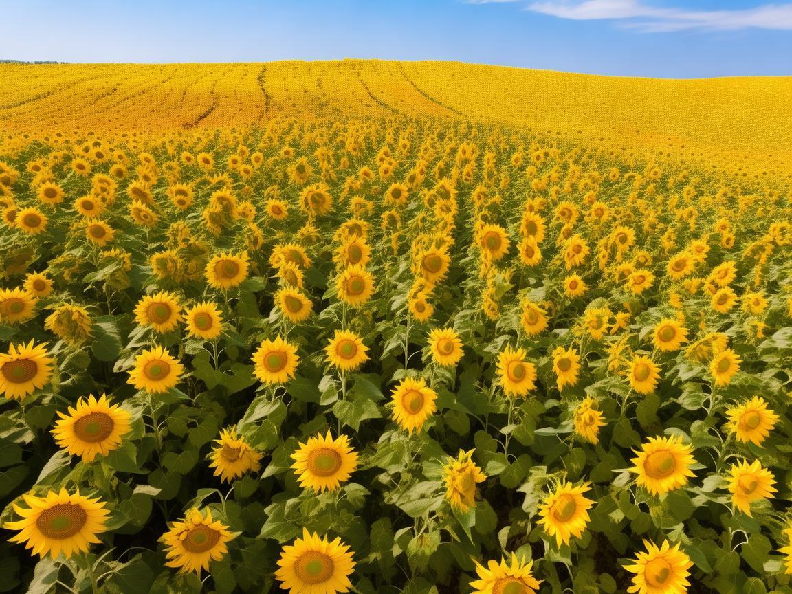 无人机视角下的葵花籽油产地风光