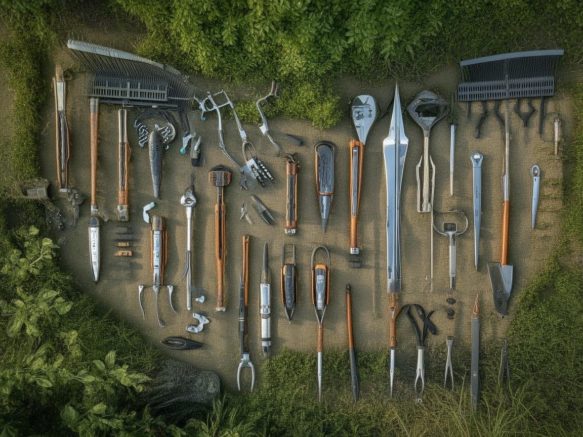 无人机视角下的园艺工具之美